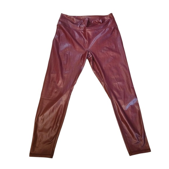 Fabletics Pants - Fabletics Motion365+ Merlot Shine High Waisted Leggings Women's‎ Athleisure